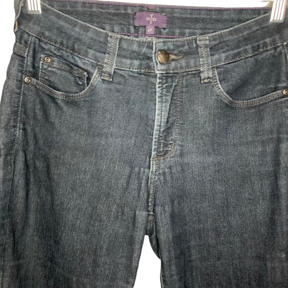 NYJD Women's Bootcut Jeans Embroidered Accent Pockets Blue Dark Wash Stretch 6P - Picture 14 of 16